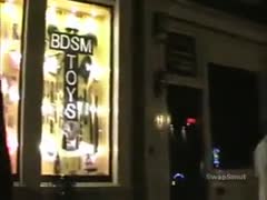 Voyeur video concealed sleeve camera in Amsterdam's Red Light District